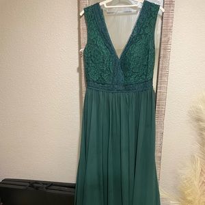 Dark green bridesmaid dress